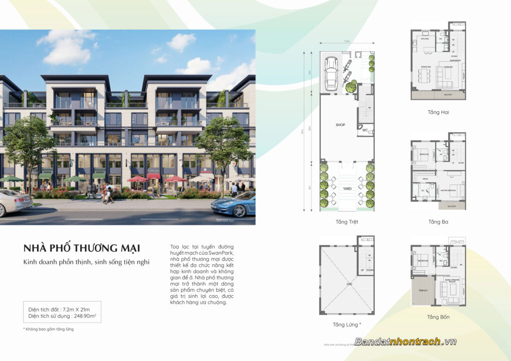 Thiết kế shophouse dự án SwanPark Nhơn Trạch